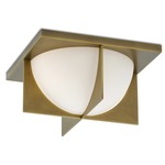 Lucas Ceiling Light Fixture - Antique Brass / White