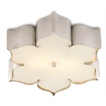 Grand Lotus Ceiling Light - Silver Leaf / Marbelized Acrylic