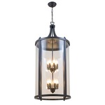 Niagara Outdoor Pendant - Hammered Black / Clear