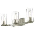 Erin Bathroom Vanity Light - Buffed Nickel / Clear