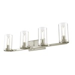 Erin Bathroom Vanity Light - Buffed Nickel / Clear