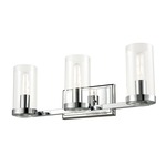 Erin Bathroom Vanity Light - Chrome / Clear