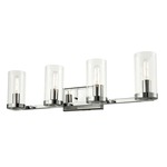 Erin Bathroom Vanity Light - Chrome / Clear