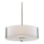 Zurich Pendant - Satin Nickel / Opal / Clear