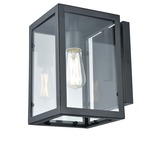 Baker Street Outdoor Wall Sconce - Black / Clear