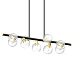 Ocean Drive Linear Pendant - Venetian Brass / Clear