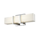 Secord Bathroom Vanity Light - Chrome / Opal