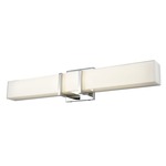 Secord Bathroom Vanity Light - Chrome / Opal