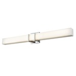 Secord Bathroom Vanity Light - Chrome / Opal