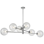 Courcelette Linear Pendant - Chrome / Clear