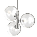 Courcelette 3 Light Pendant - Chrome / Clear