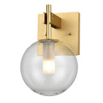 Courcelette Wall Sconce - Venetian Brass / Clear