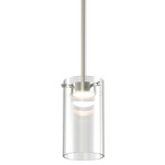 Lucerne Mini Pendant - Satin Nickel / Clear