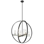 Mont Royal Pendant - Satin Nickel/ Graphite / Clear