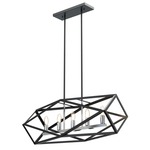 Polygon Linear Pendant - Graphite / Chrome