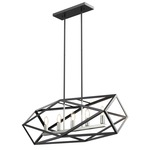 Polygon Linear Pendant - Graphite / Satin Nickel