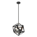 Polygon Pendant - Graphite / Satin Nickel