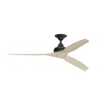 Spitfire Indoor / Outdoor Ceiling Fan - Black / White Washed