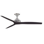 Spitfire Indoor / Outdoor Ceiling Fan - Brushed Nickel / Dark Walnut