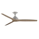 Spitfire Indoor / Outdoor Ceiling Fan - Brushed Nickel / Natural