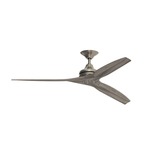 Spitfire Indoor / Outdoor Ceiling Fan - Brushed Nickel / Weathered Wood