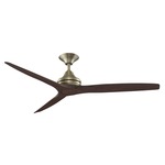 Spitfire Indoor / Outdoor Ceiling Fan - Brushed Satin Brass / Whiskey