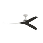 Spitfire Indoor / Outdoor Ceiling Fan - Matte White / Dark Walnut