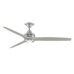 Spitfire Indoor / Outdoor Ceiling Fan with Light - Brushed Nickel / Brushed Nickel