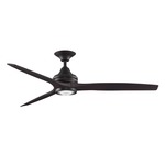 Spitfire Indoor / Outdoor Ceiling Fan with Light - Dark Bronze / Dark Walnut