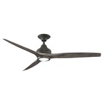 Spitfire Indoor / Outdoor Ceiling Fan with Light - Matte Greige / Whiskey