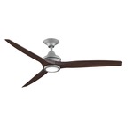 Spitfire Indoor / Outdoor Ceiling Fan with Light - Galvanized / Whiskey