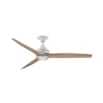 Spitfire Indoor / Outdoor Ceiling Fan with Light - Matte White / Natural