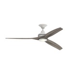 Spitfire Indoor / Outdoor Ceiling Fan with Light - Matte White / Weathered