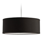 Gregory Pendant - Black Textured Fabric / Opal