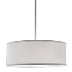 Gregory Pendant - White Textured Fabric / Opal