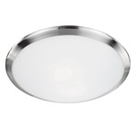 Malta Ceiling Light Fixture - Brushed Nickel / White Opal