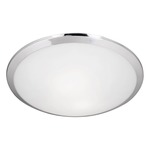Malta Ceiling Light Fixture - Chrome / White Opal