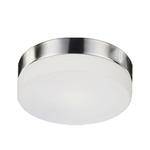 Lomita Flush Mount - Brushed Nickel / White Opal