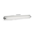 Lighthouse Bathroom Vanity Light - Chrome / White Opal