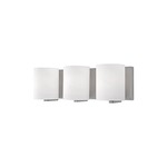 Bridgewater Bathroom Vanity Light - Brushed Nickel / White Opal