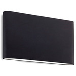 Slate Outdoor Wall Sconce - Black / Frosted