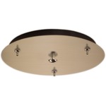 Multi Port Round Canopy - Brushed Gold