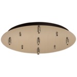 Multi Port Round Canopy - Brushed Gold