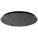 Multi Port Round Canopy - Black Chrome