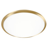 Malta LED Ceiling Light Fixture - Brushed Gold / White Opal