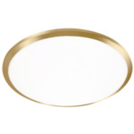 Malta LED Ceiling Light Fixture - Brushed Gold / White Opal
