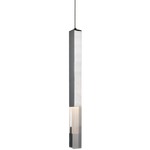 Martelo Vertical Pendant - Chrome / Frosted