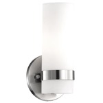 Milano LED Wall Sconce - Brushed Nickel / White Opal
