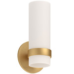 Milano LED Wall Sconce - Brushed Gold / White Opal
