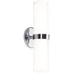 Milano LED Wall Sconce - Chrome / White Opal